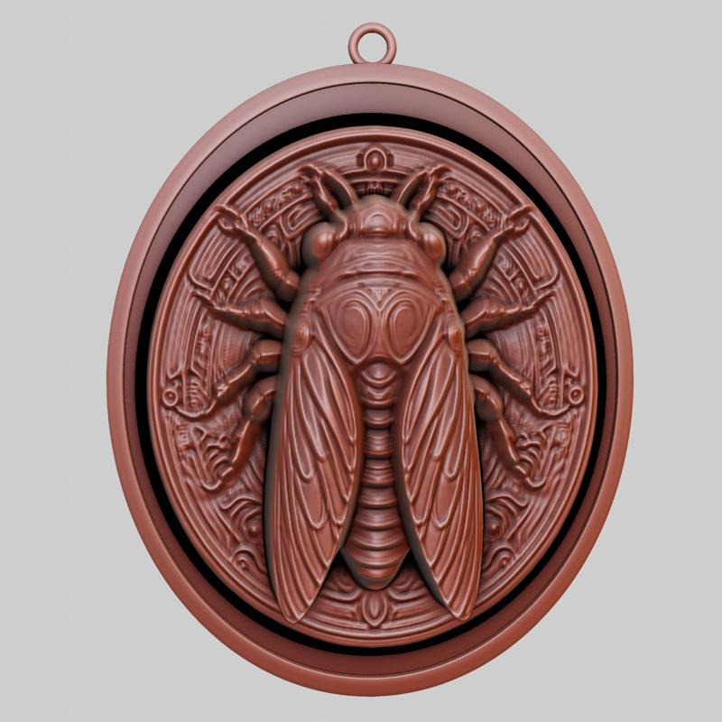 Cicada Animal Pendant Cicada Animal Necklace for CNC Router Laser & 3D Printer