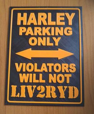 Harley Davidson parking only