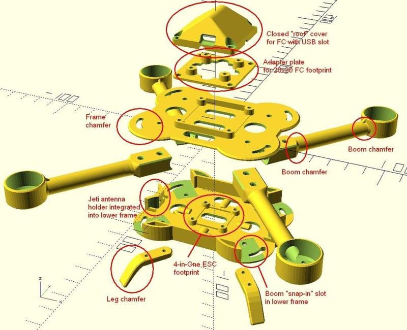 Foldable Nano Quadcopter FNQ220 Version 2