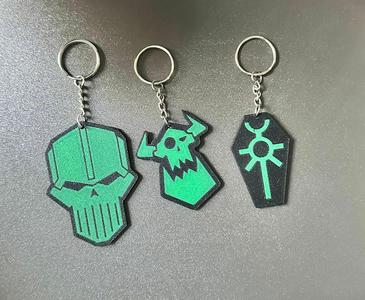 Orc Necron Spacemarine Keychain collection - Commercial license