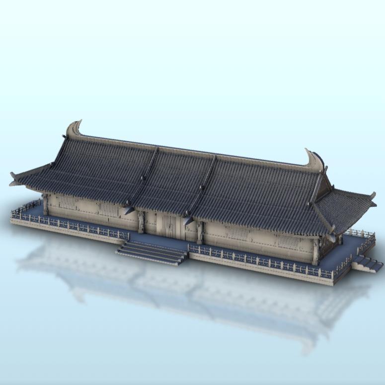 Asian longhouse 24 - Asia Terrain Clash of Katanas Tabletop RPG terrain China Korea WW2