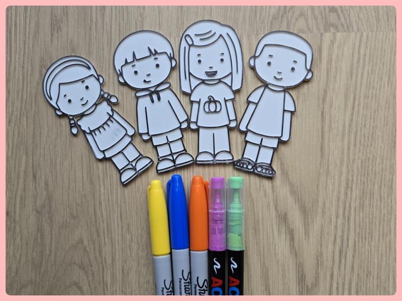 Cute Kids Children Family Pack 1 Diy Color No Ams