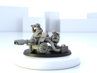 Scifi Desert Troopers Heavy Weapon Squad - 40000 and OPR Compatible
