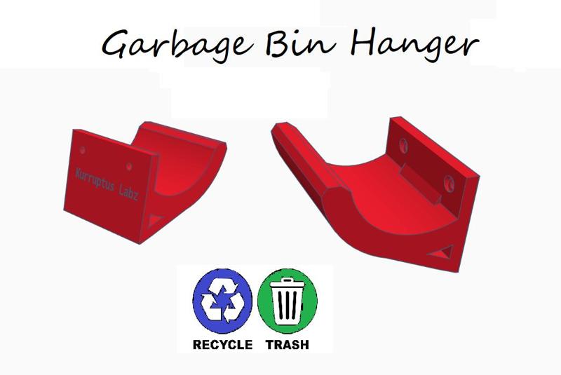 HD Garbage & Recycling  bin Hanger