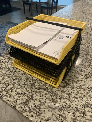 Paper Desk Storage Organizer Sliding Shelves