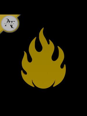 Simple Flame Symbol - 2D Art 