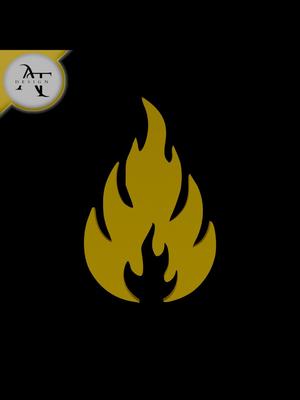Simple Flame Symbol - 2D Art  