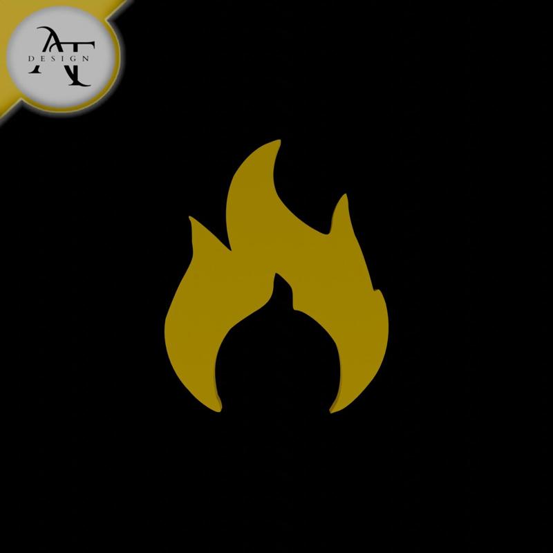 Simple Flame Symbol - 2D Art