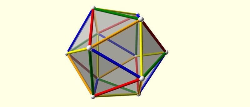Edge-colored icosahedron