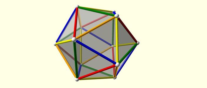 Edge-colored icosahedron