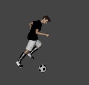 Football Player / Soccer Player  9 Running Football Player