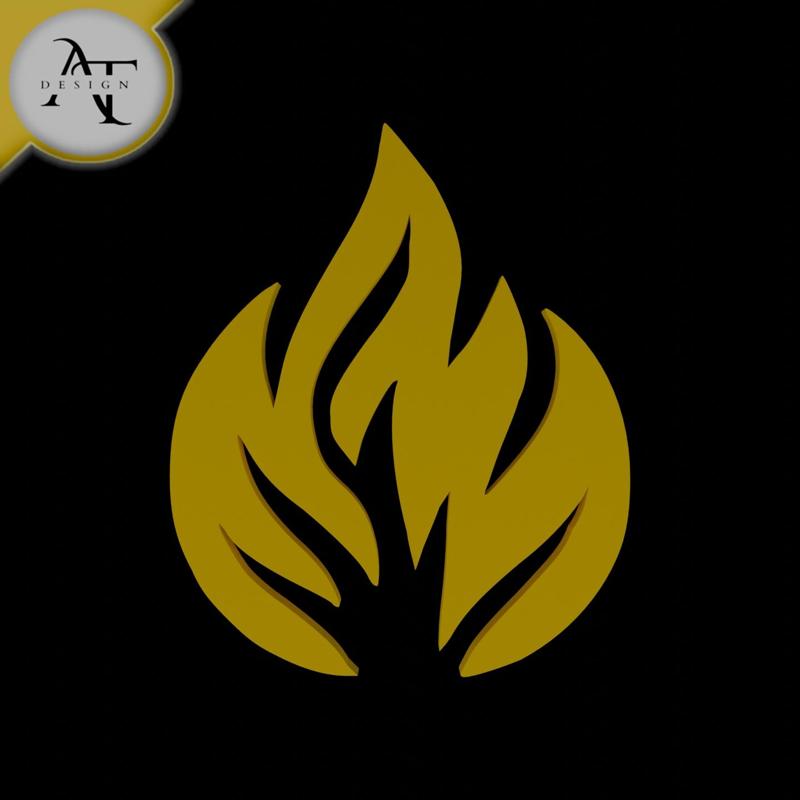 Simple Flame Symbol - 2D Art