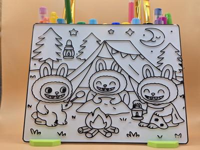 Cozy La Bu Bu Labuba Labooboo Coloring Craft