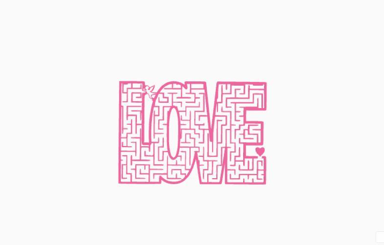 labyrinth mural valentine's day love