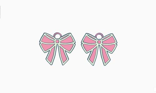 coquette pendant, key chain, necklace