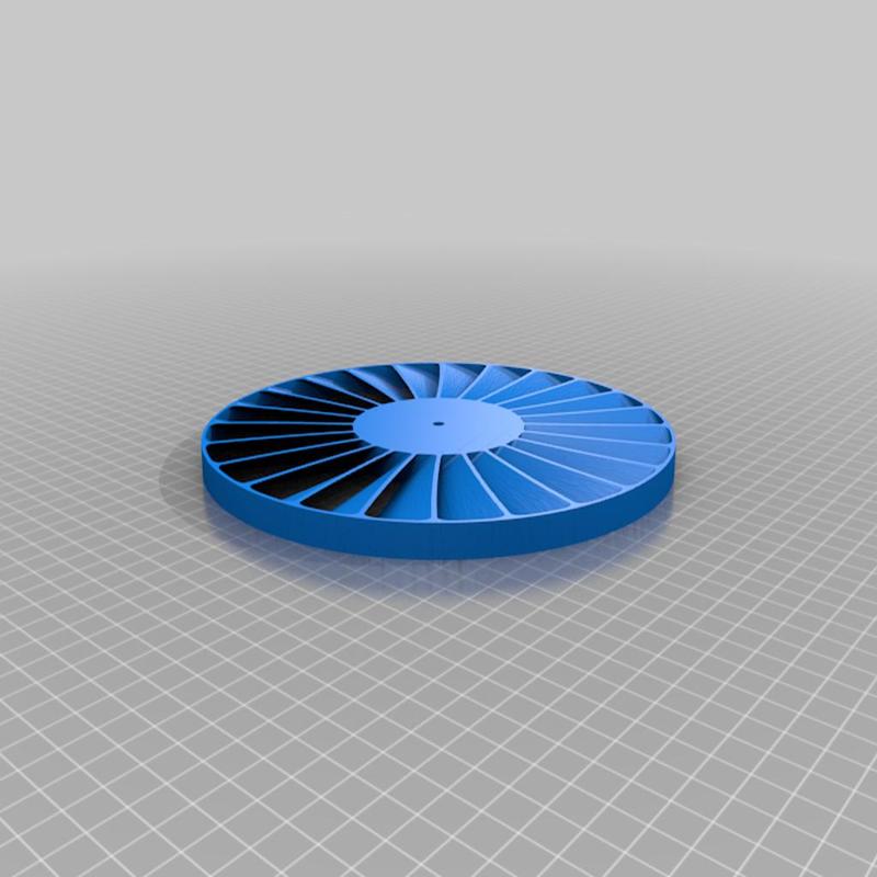 Turbine tipe blades for desk fan