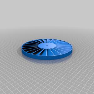 Turbine tipe blades for desk fan