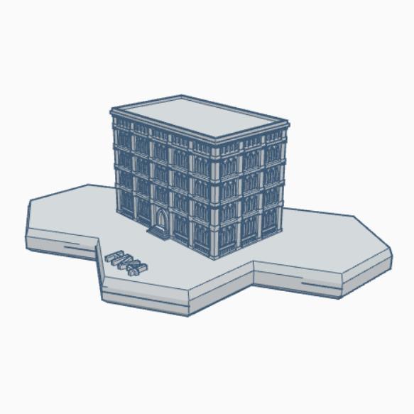 Gothic Building HMSG111 Hex Map Scale