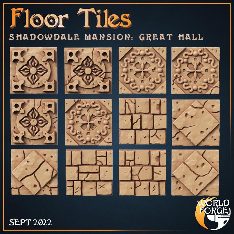 Gothic Floor Tiles x12