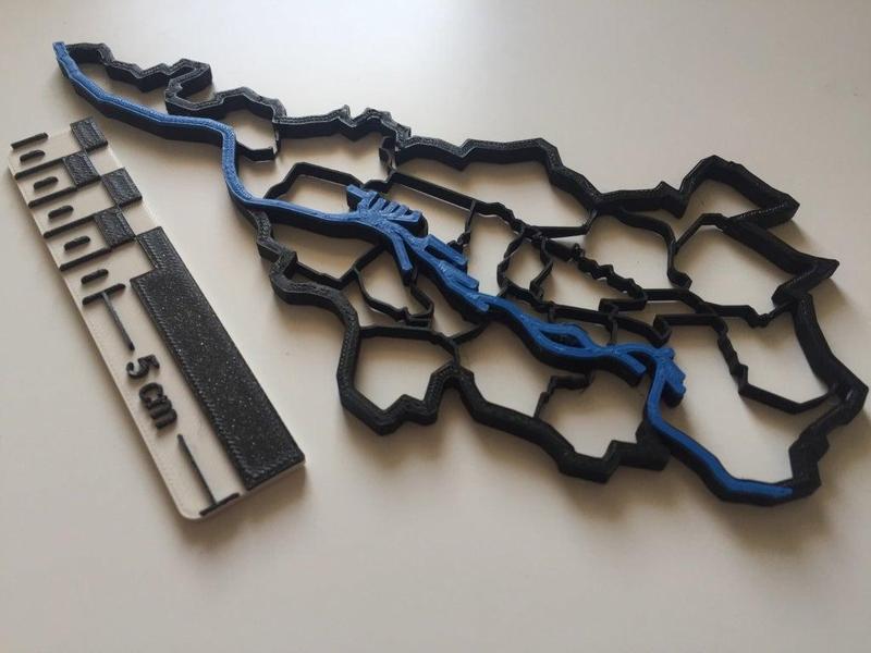 Bremen - Map of the city (with and without districts)