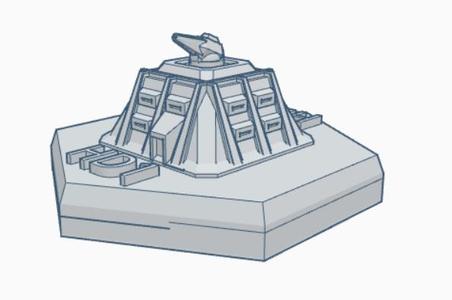 Gun Turret Emplacement Hex Map Scale HMSMil032