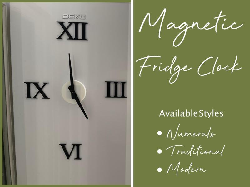 Magnetic Frameless Clock for Fridges