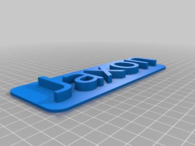 Jaxon 3D Nameplate