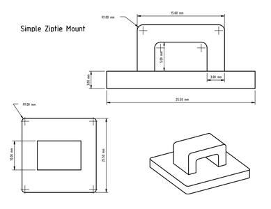 Simple Ziptie Mount