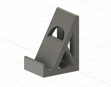 Telephone holder with modern, minimalist styling