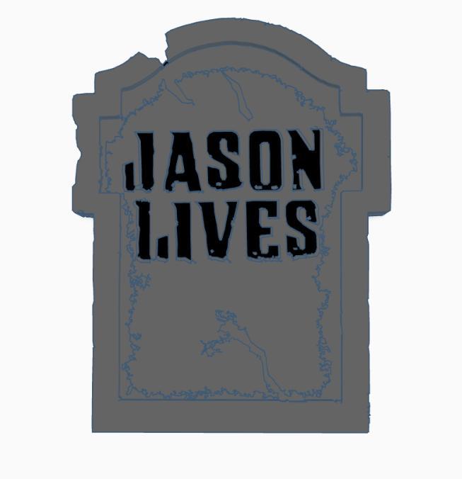 JASON LIVES TOMBSTONE (FRIDAY THE 13TH) Display Sign by MANIACMANCAVE3D