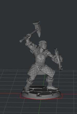 DnD Half-Orc miniatur