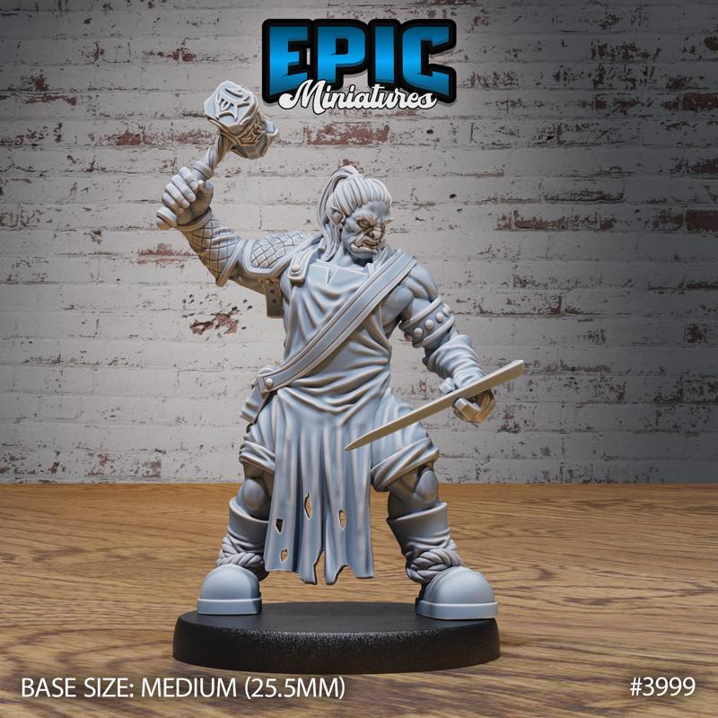 Orc Villager Blacksmith ‧ DnD Miniature ‧ Tabletop Miniatures ‧ Gaming Monster ‧ 3D Model ‧ RPG ‧ DnDminis ‧ STL FILE