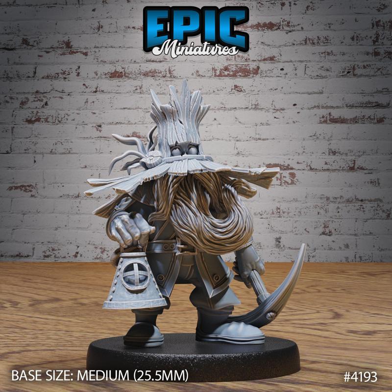 Wild Dwarf Miner ‧ DnD Miniature ‧ Tabletop Miniatures ‧ Gaming Monster ‧ 3D Model ‧ RPG ‧ DnDminis ‧ STL FILE