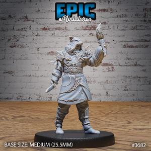 Mountain Wolf Bandit Torchlight ‧ DnD Miniature ‧ Tabletop Miniatures ‧ Gaming Monster ‧ 3D Model ‧ RPG ‧ DnDminis ‧ STL FILE