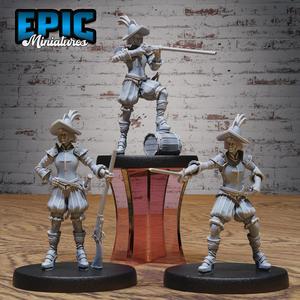 Young Conquistador Female Set ‧ DnD Miniature ‧ Tabletop Miniatures ‧ Gaming Monster ‧ 3D Model ‧ RPG ‧ DnDminis ‧ STL FILE