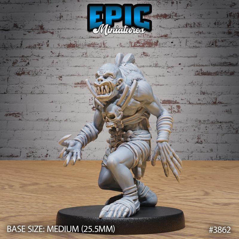 Common Ghoul Walking ‧ DnD Miniature ‧ Tabletop Miniatures ‧ Gaming Monster ‧ 3D Model ‧ RPG ‧ DnDminis ‧ STL FILE