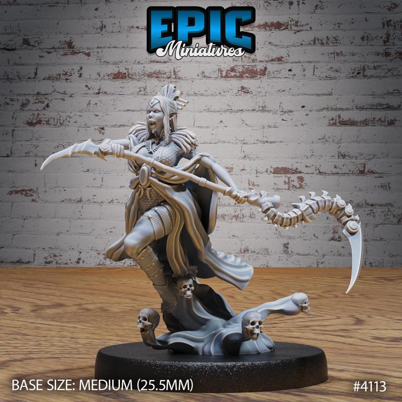 Elf Warlock Female Attack ‧ DnD Miniature ‧ Tabletop Miniatures ‧ Gaming Monster ‧ 3D Model ‧ RPG ‧ DnDminis ‧ STL FILE