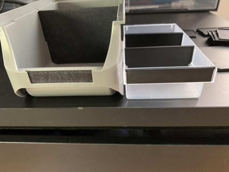Separator and label holder for Lidl drawer locker