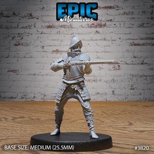 Conquistador Shooting ‧ DnD Miniature ‧ Tabletop Miniatures ‧ Gaming Monster ‧ 3D Model ‧ RPG ‧ DnDminis ‧ STL FILE