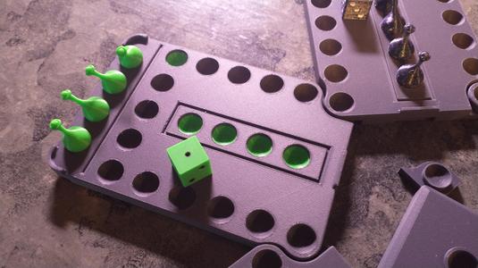 dice and "marble" for travel games