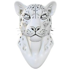 Spotted Leopard Head Bust