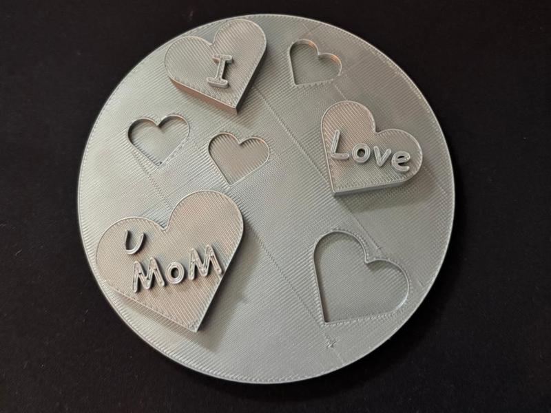Mother's Day gift heart-shaped coasters