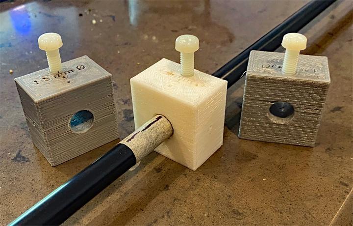 Spar Drilling guides for RC sailboat- 11mm round