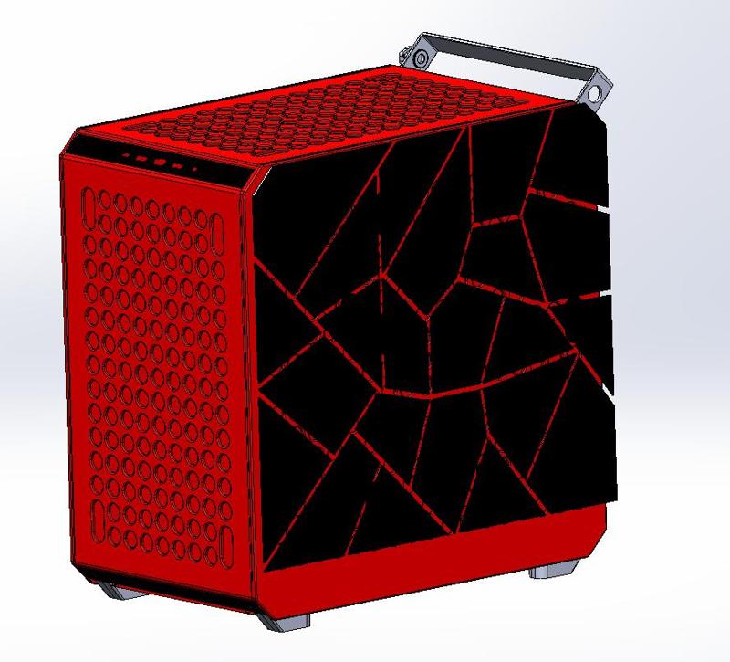 Qube 500 Case Decoration Broken Lava Block