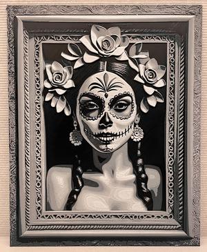 Halloween Day of the Dead - 4 Color Hueforge Filament Painting