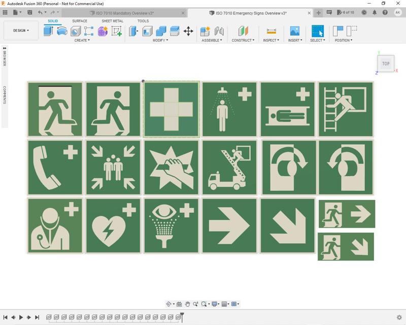 ISO 7010 Emergency Symbol Collection