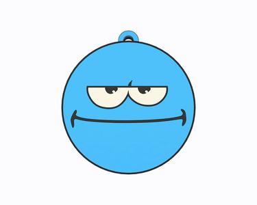 Blue Emoji - Really Keychain, Earring, Bagcharm