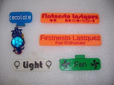 Custumizable Nametag with Icons