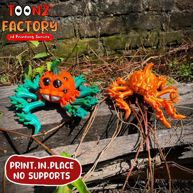 FLEXI PRINT-IN-PLACE PUMPKIN SPIDER ARTICULATED