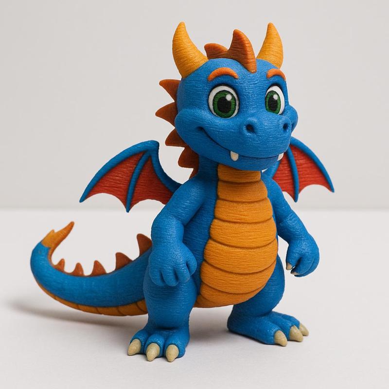 Cute Baby Dragon 3D Model STL – Printable Fantasy Figurine for Kids and Collectors